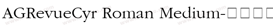 AGRevueCyr Roman Medium字体转换